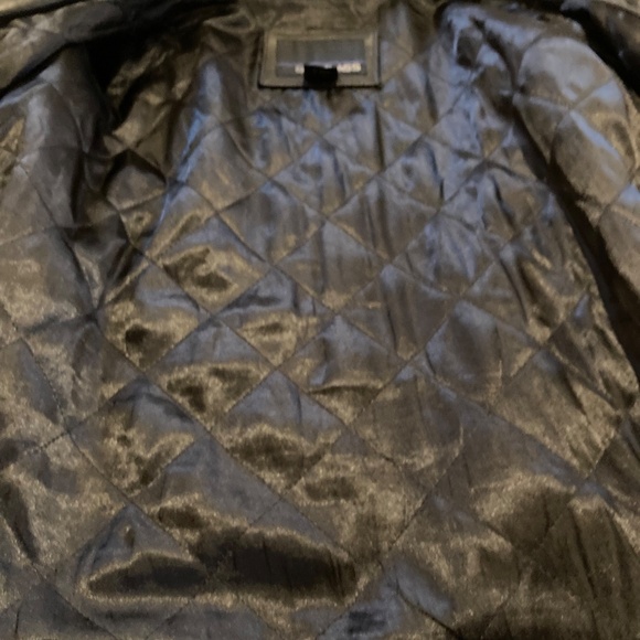 Vintage BILL BLASS Leather Bomber Jacket Black Size XXL - Picture 10 of 15
